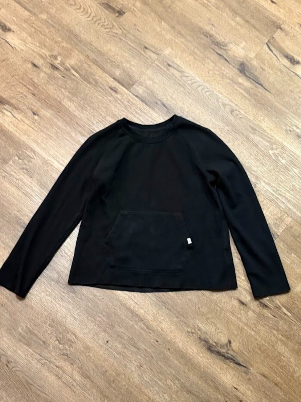 UGG Hallidie Fleece Pullover Sweatshirt Women's S Black Kangaroo Pocket